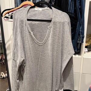 TALULAH Light Gray Long Sleeve Top